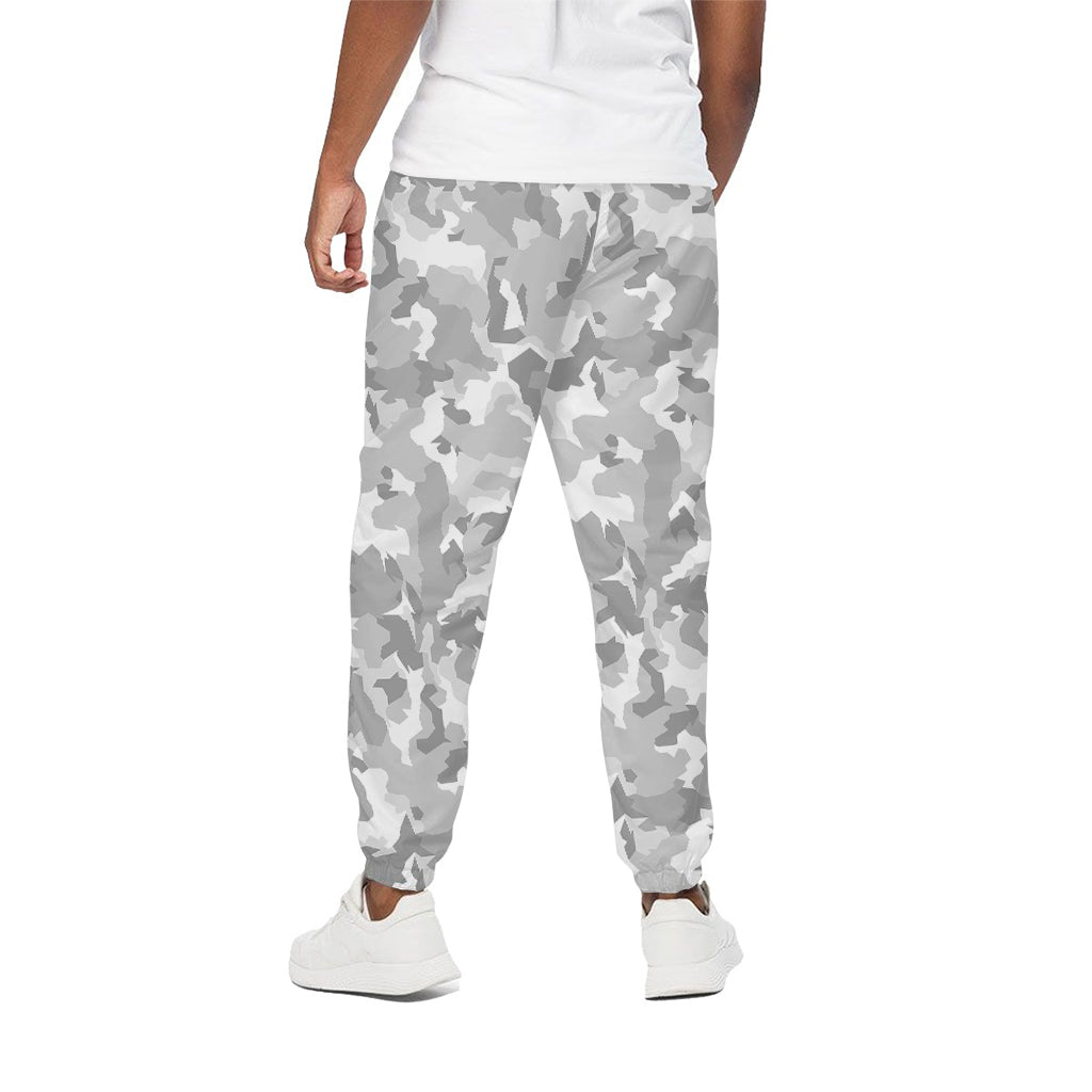 White Snow Camouflage Print Cotton Sweatpants White Snow Camouflage Print Cotton Sweatpants