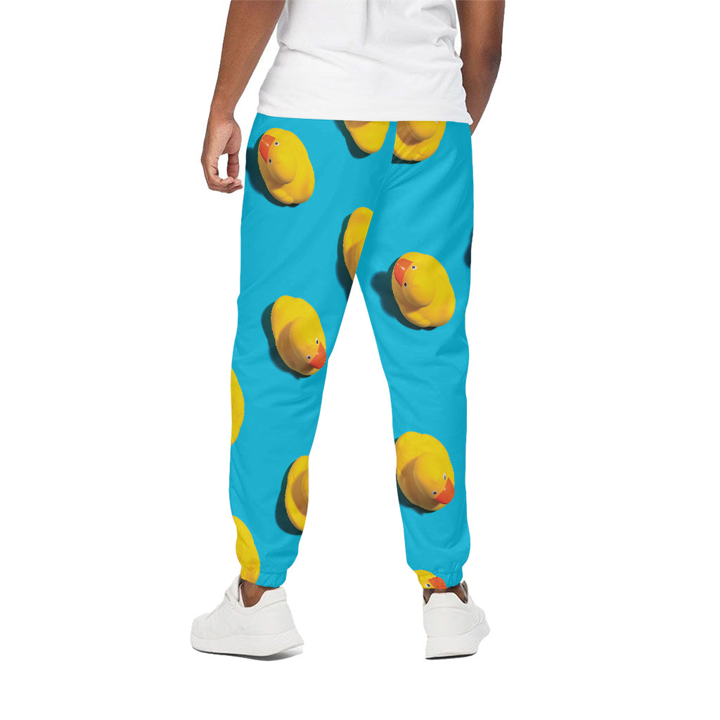 Yellow Rubber Ducks Print Cotton Sweatpants Yellow Rubber Ducks Print Cotton Sweatpants