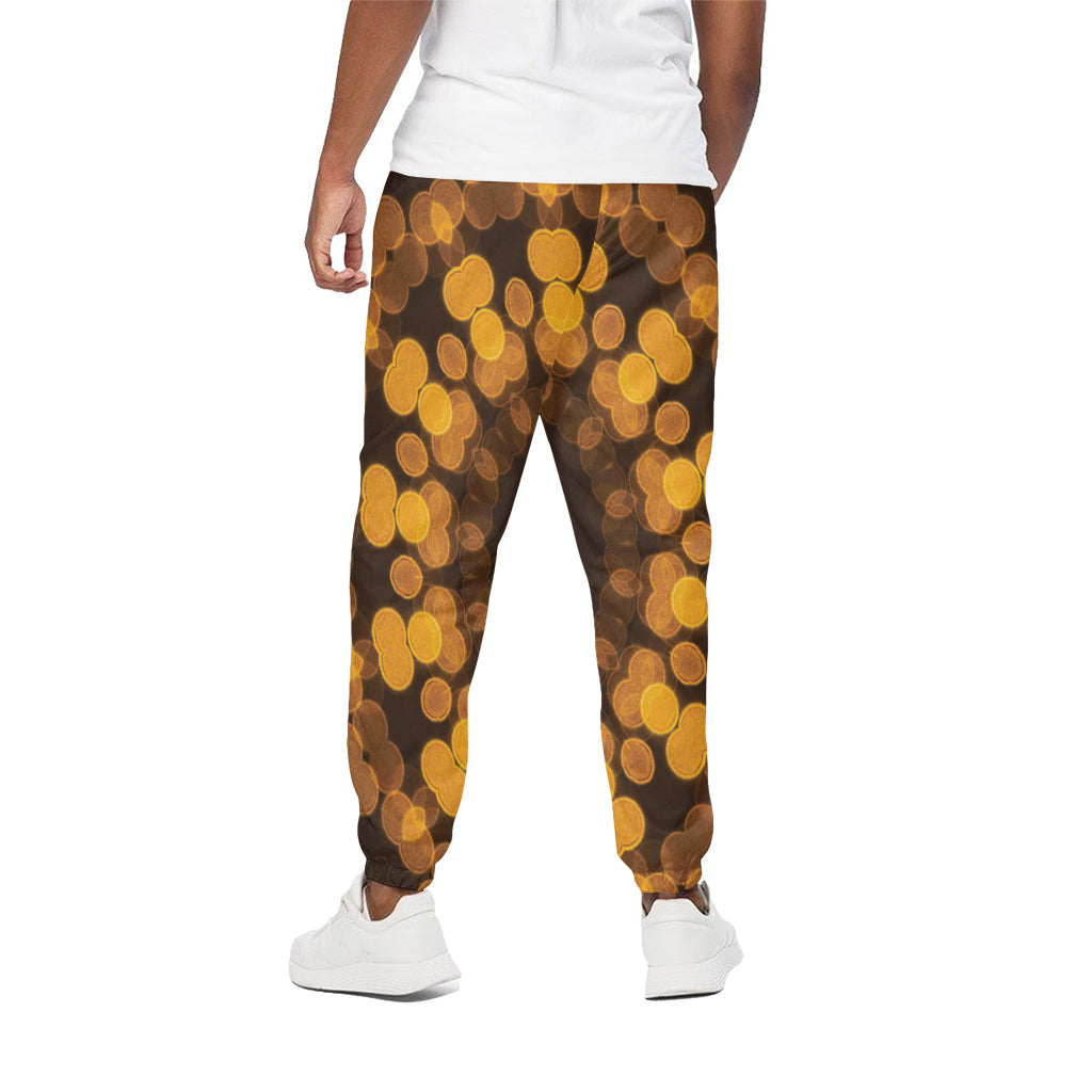 Yellow Spot Kaleidoscope Print Cotton Sweatpants Yellow Spot Kaleidoscope Print Cotton Sweatpants