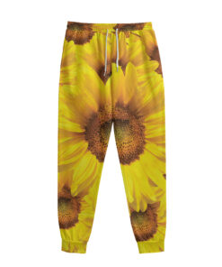Yellow Sunflower Print Sweatpants