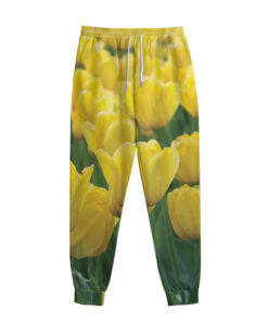 Yellow Tulip Print Sweatpants
