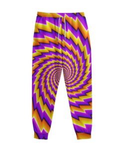 Yellow Twisted Moving Optical Illusion Sweatpants