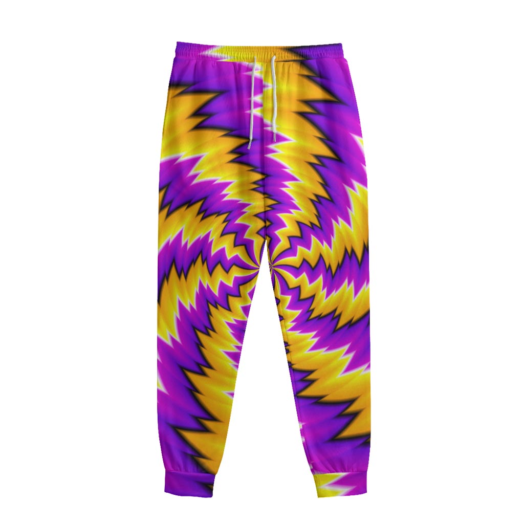 Yellow Vortex Moving Optical Illusion Sweatpants Yellow Vortex Moving Optical Illusion Sweatpants