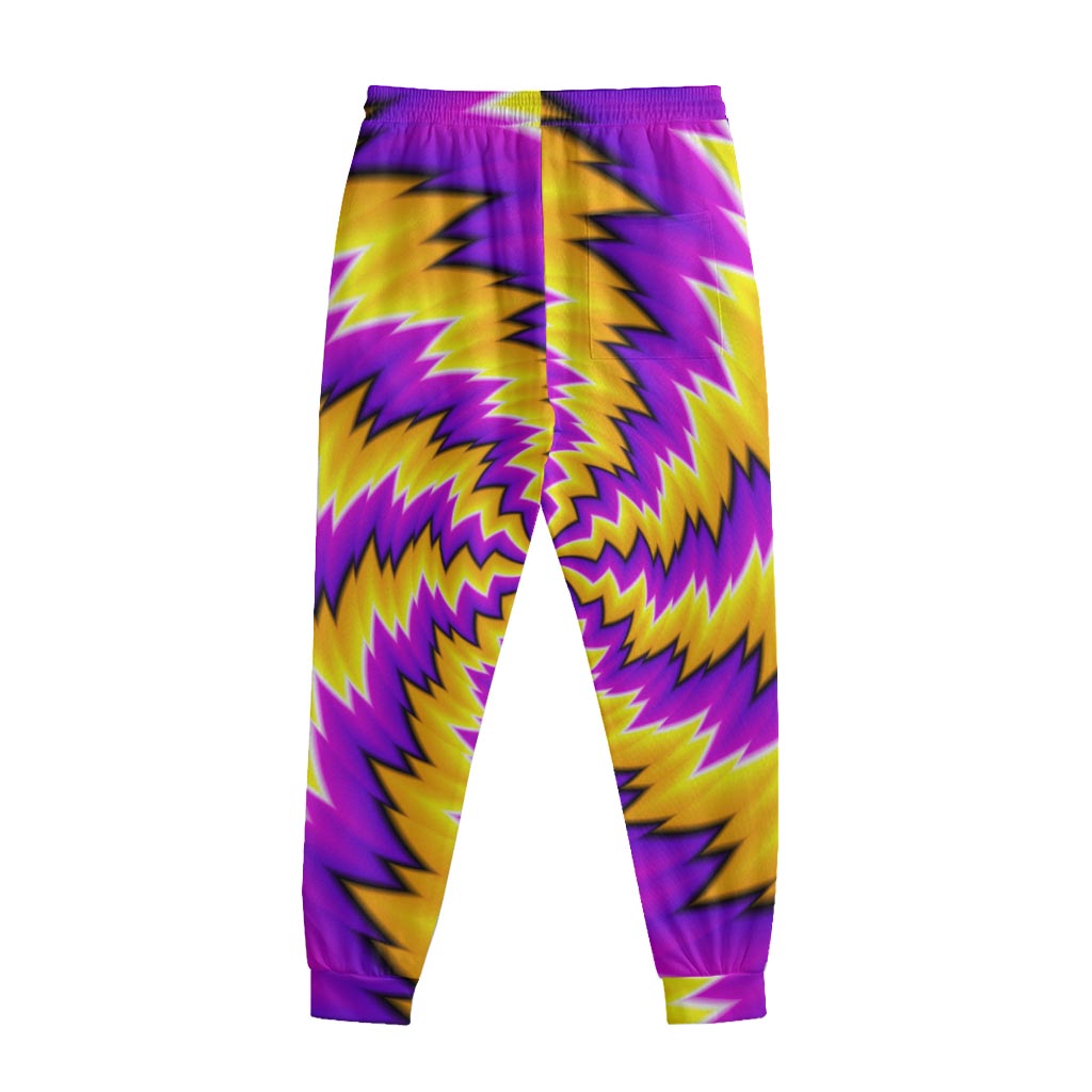 Yellow Vortex Moving Optical Illusion Sweatpants Yellow Vortex Moving Optical Illusion Sweatpants