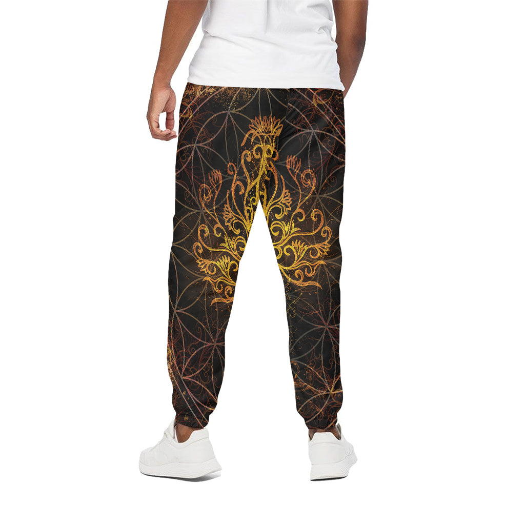 Yggdrasil Tree Of Life Print Cotton Sweatpants Yggdrasil Tree Of Life Print Cotton Sweatpants