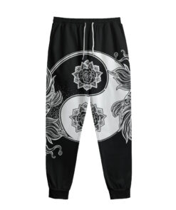Yin And Yang Koi Carp Fish Print Sweatpants