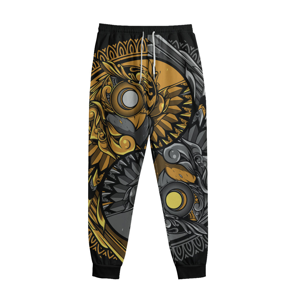 Yin Yang Owl Print Sweatpants Yin Yang Owl Print Sweatpants