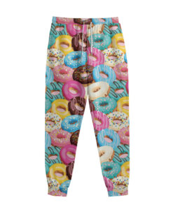 Yummy Donut Pattern Print Sweatpants