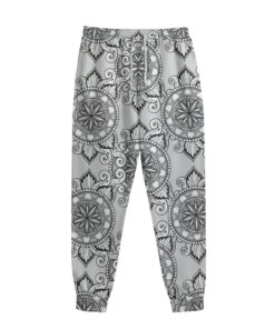 Zentangle Floral Pattern Print Sweatpants