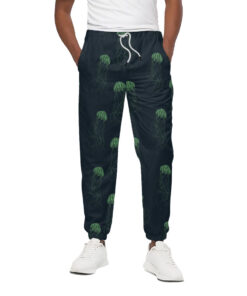 Zentangle Jellyfish Pattern Print Cotton Sweatpants