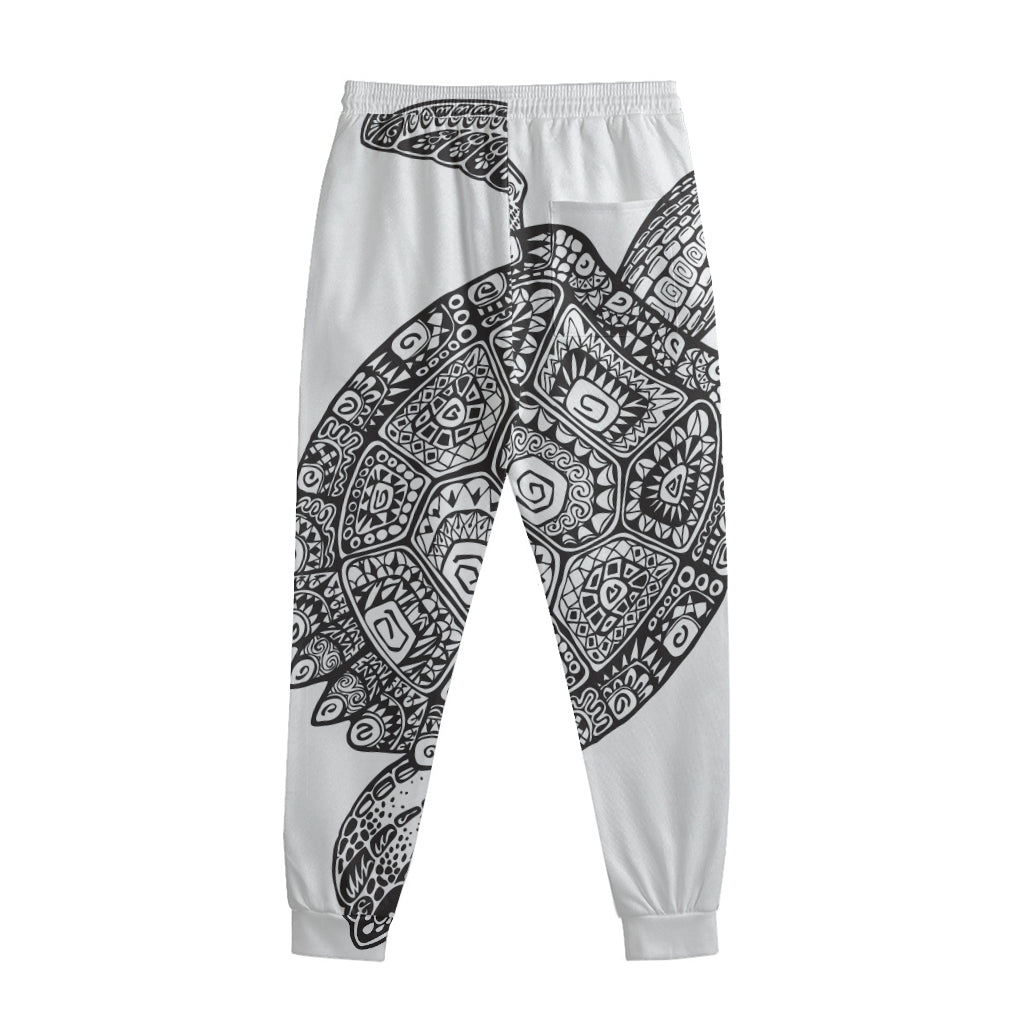 Zentangle Sea Turtle Print Sweatpants Zentangle Sea Turtle Print Sweatpants
