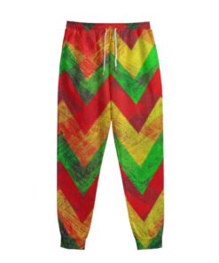 Zig Zag Reggae Pattern Print Sweatpants