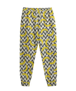 Zigzag Banana Pattern Print Sweatpants