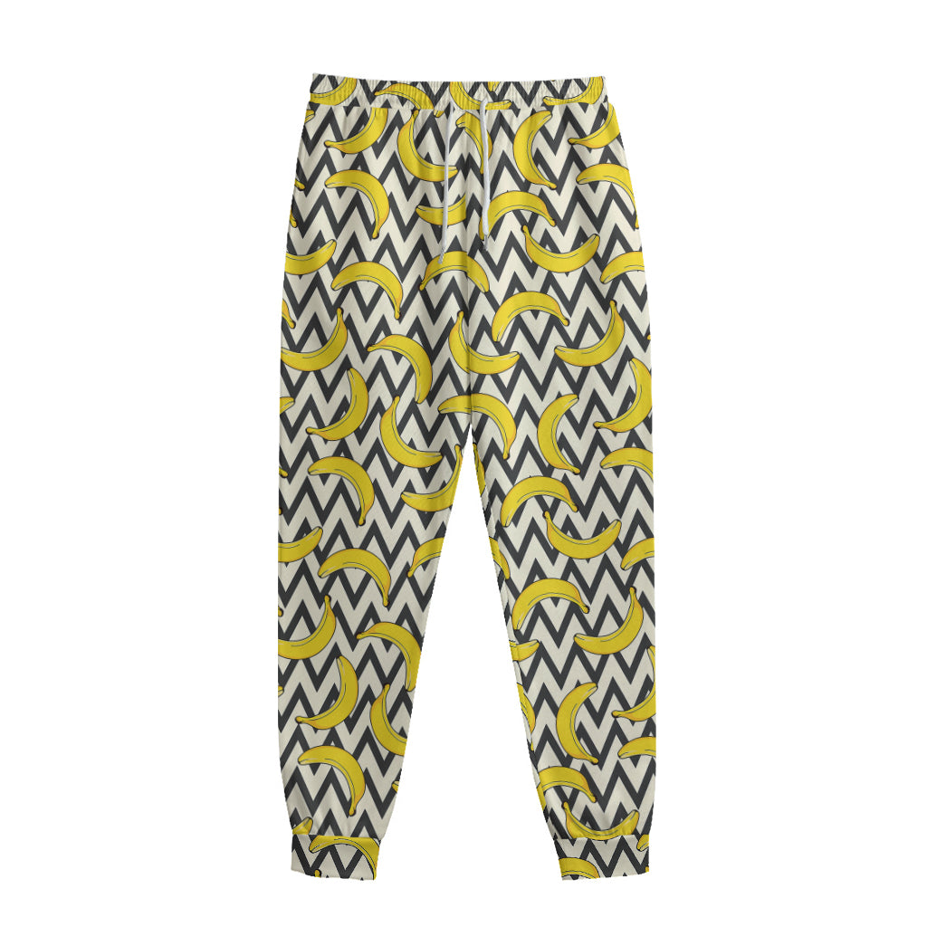 Zigzag Banana Pattern Print Sweatpants Zigzag Banana Pattern Print Sweatpants