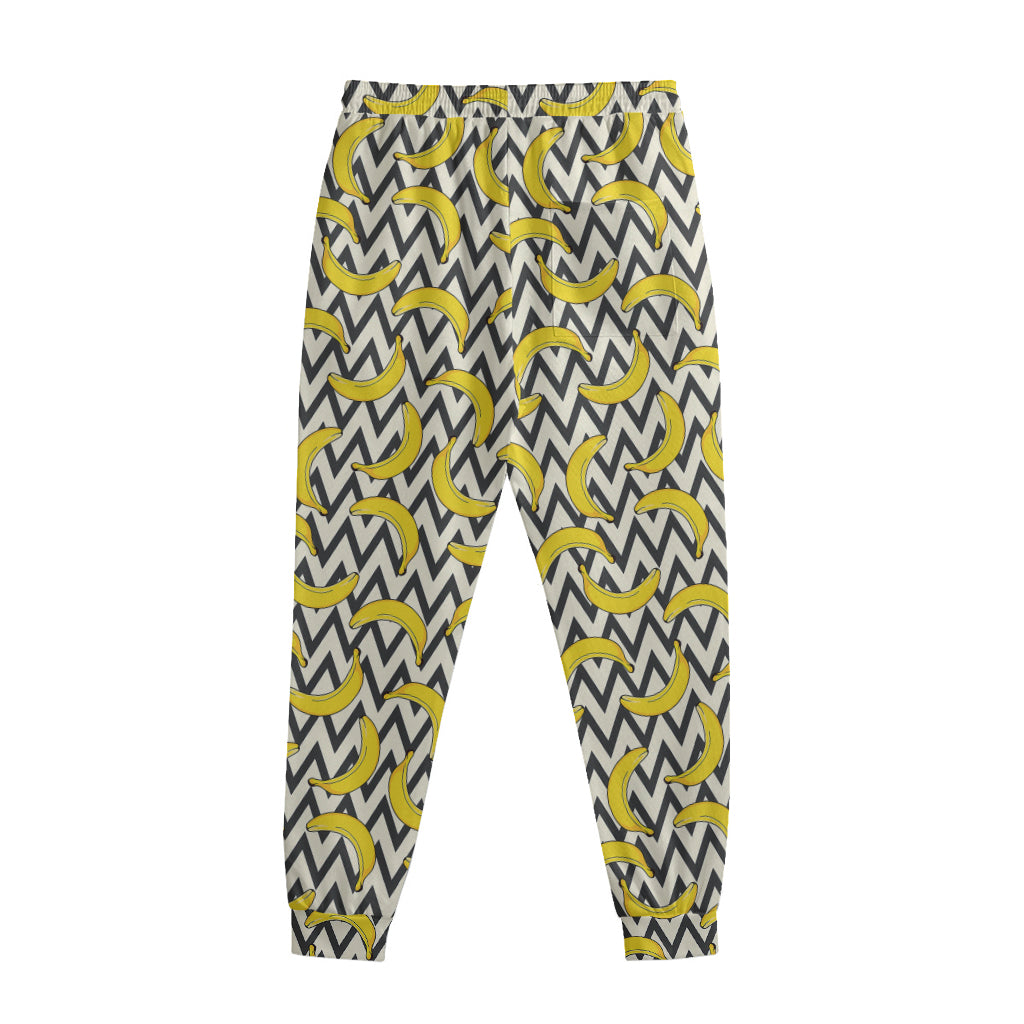 Zigzag Banana Pattern Print Sweatpants Zigzag Banana Pattern Print Sweatpants