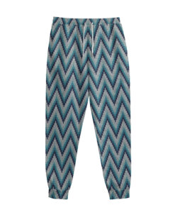 Zigzag Knitted Pattern Print Sweatpants
