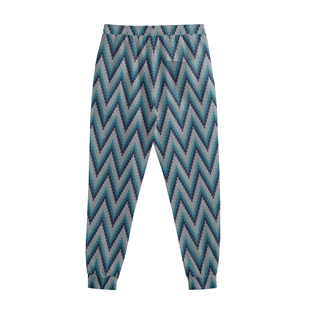 Zigzag Knitted Pattern Print Sweatpants Zigzag Knitted Pattern Print Sweatpants