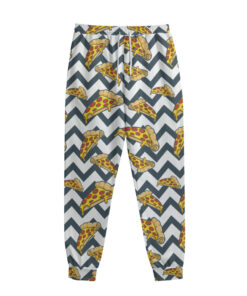 Zigzag Pizza Pattern Print Sweatpants