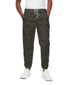 Zodiac Astrological Signs Pattern Print Cotton Sweatpants