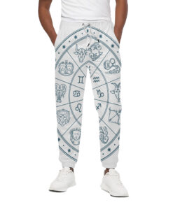 Zodiac Astrology Signs Print Cotton Sweatpants