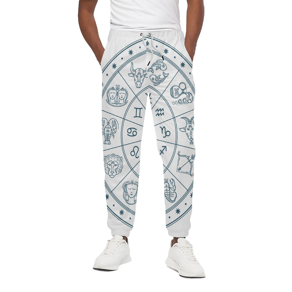 Zodiac Astrology Signs Print Cotton Sweatpants Zodiac Astrology Signs Print Cotton Sweatpants