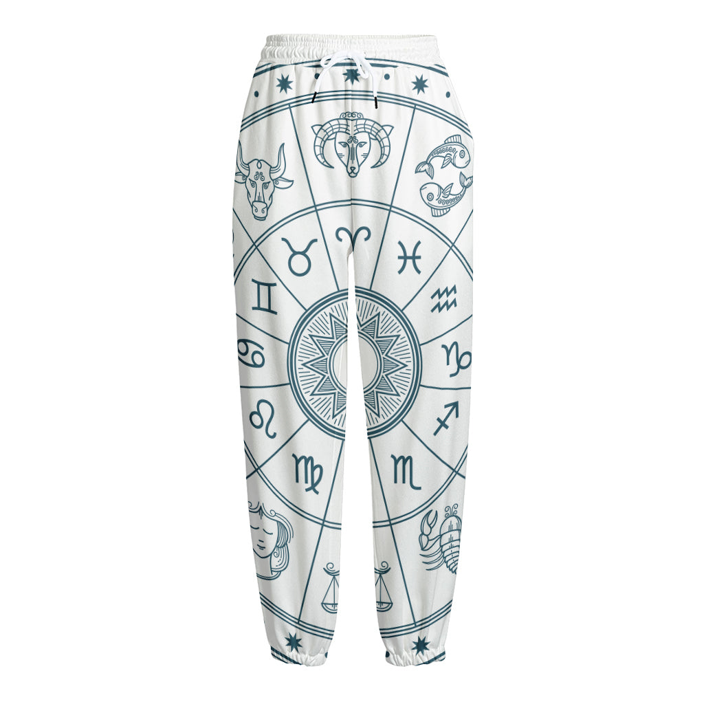 Zodiac Astrology Signs Print Fleece Lined Knit Pants Zodiac Astrology Signs Print Fleece Lined Knit Pants