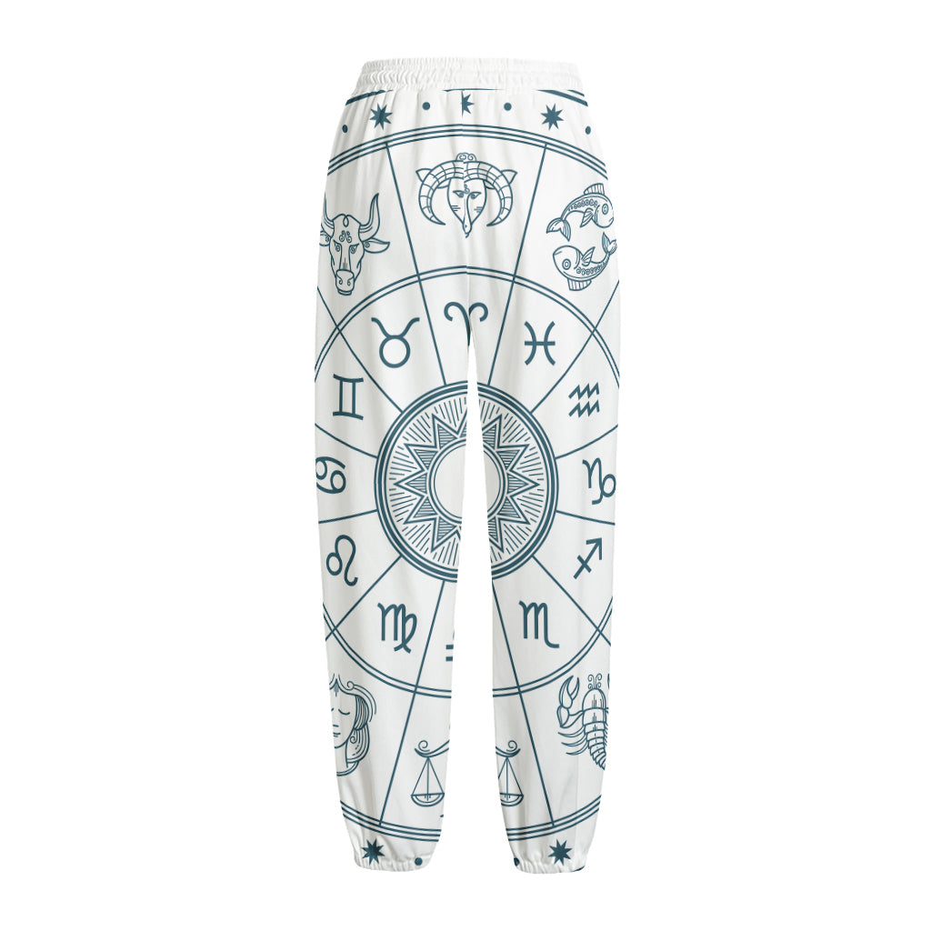 Zodiac Astrology Signs Print Fleece Lined Knit Pants Zodiac Astrology Signs Print Fleece Lined Knit Pants