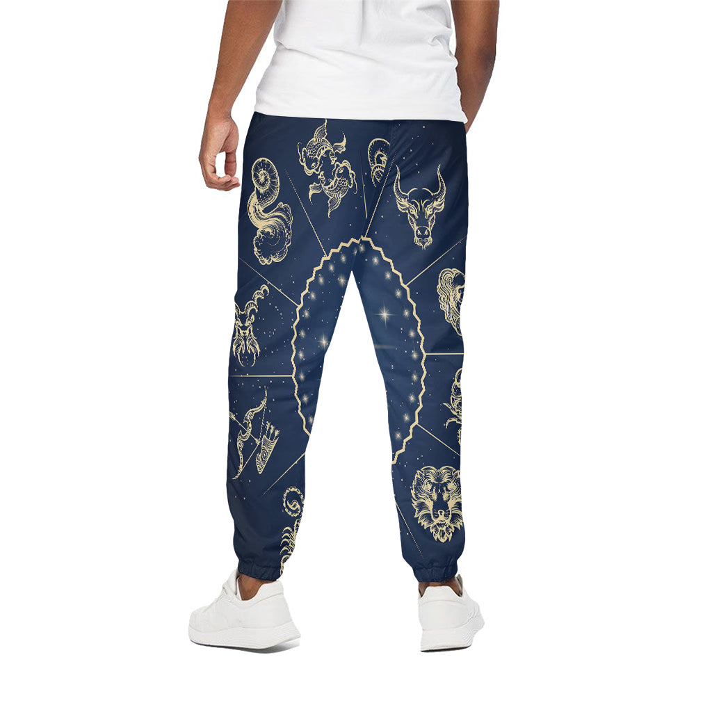 Zodiac Astrology Symbols Print Cotton Sweatpants Zodiac Astrology Symbols Print Cotton Sweatpants