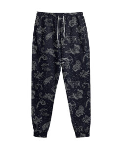 Zodiac Constellation Pattern Print Sweatpants