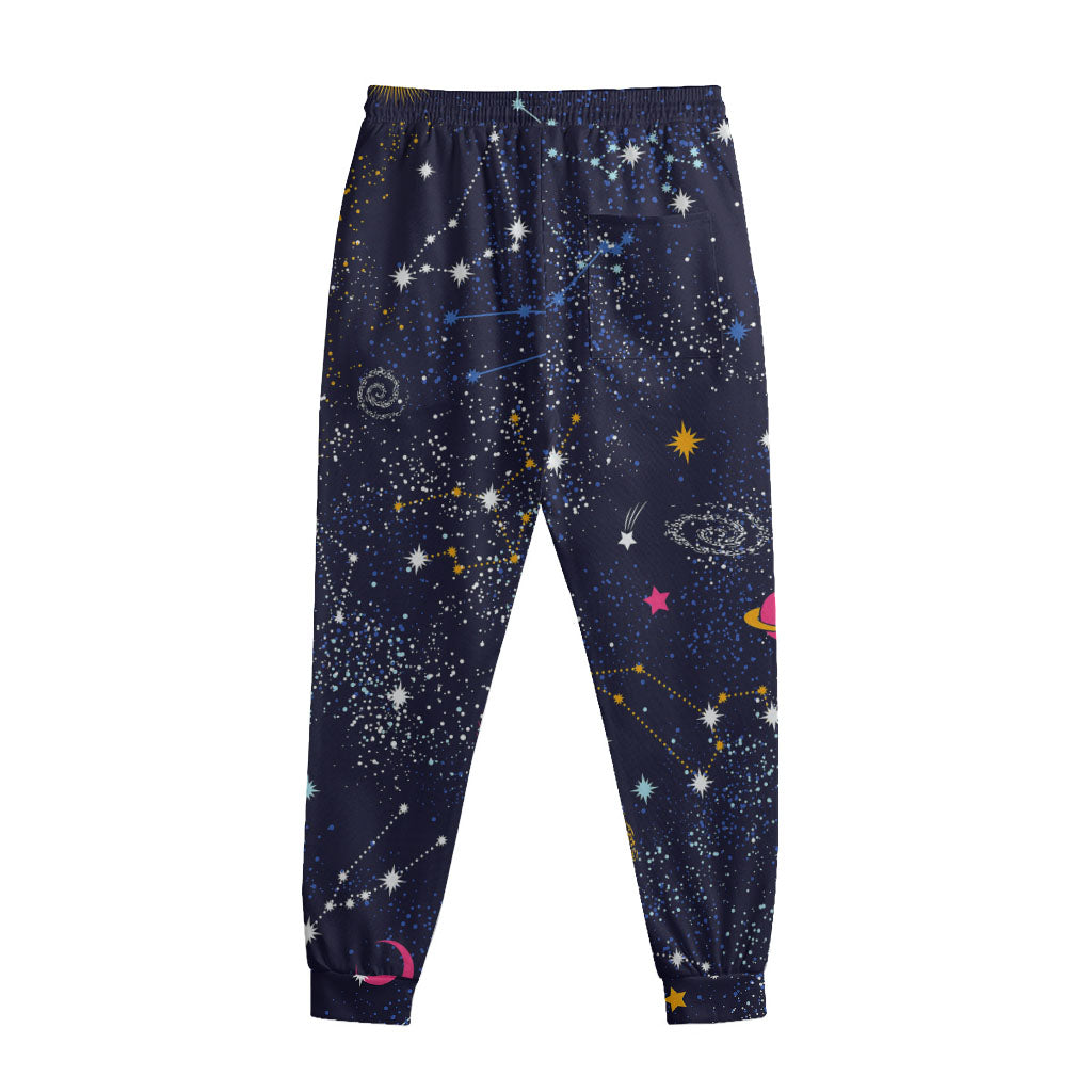 Zodiac Star Signs Galaxy Space Print Sweatpants Zodiac Star Signs Galaxy Space Print Sweatpants