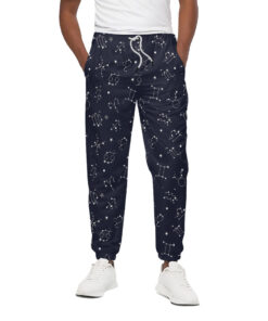 Zodiac Star Signs Pattern Print Cotton Sweatpants