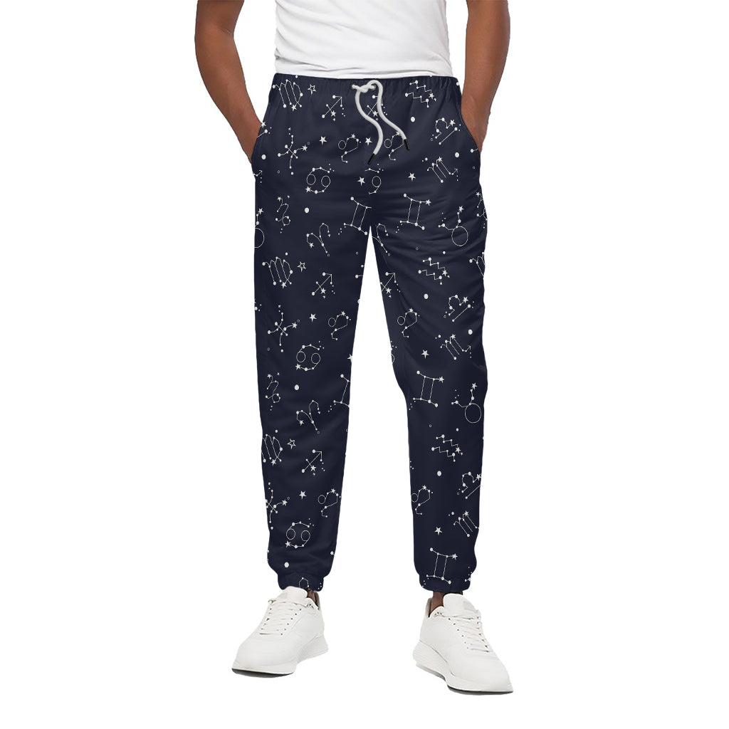Zodiac Star Signs Pattern Print Cotton Sweatpants Zodiac Star Signs Pattern Print Cotton Sweatpants