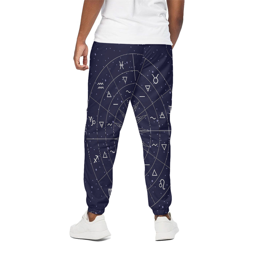 Zodiac Symbols Circle Print Cotton Sweatpants Zodiac Symbols Circle Print Cotton Sweatpants