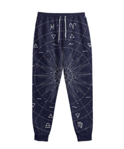 Zodiac Symbols Circle Print Sweatpants