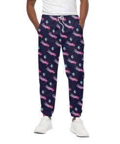 Zombie Eyeball Pattern Print Cotton Sweatpants