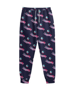 Zombie Eyeball Pattern Print Sweatpants
